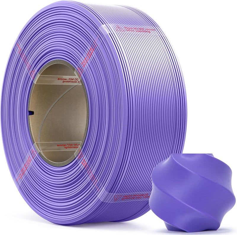 MarsWork PLA Basic, Pre-Dried Refill Filament 1kg (2.2lbs) for Reusable Spools, 1.75mm Spool-Less 3D Printing Filament Lavender, Compatible with Bambu Lab 3D Printers – Purple - Image 1